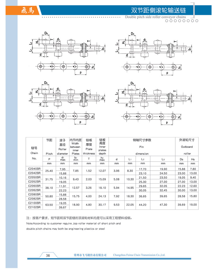 Double Pitch Side Roller...